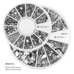 Kit de pedrarias Disco grande cor cristal Kit de pedrarias Disco grande cor cristal