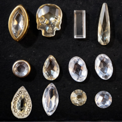 Kit de pedrarias Disco grande cor cristal