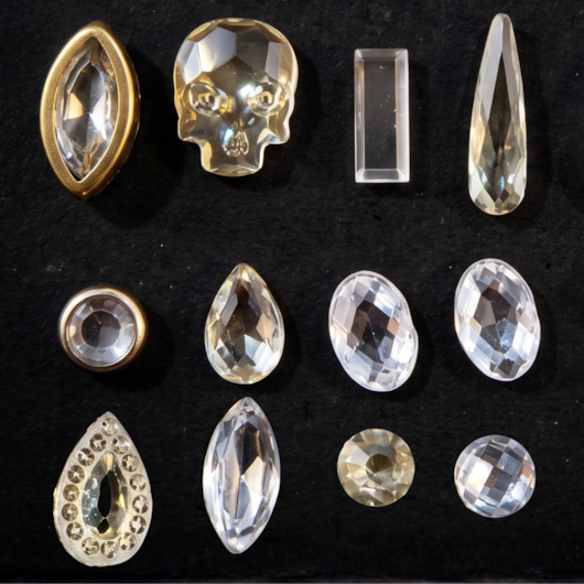 Kit de pedrarias Disco grande cor cristal para unhas