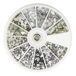 Kit de pedrarias Disco grande cor cristal Kit de pedrarias Disco grande cor cristal