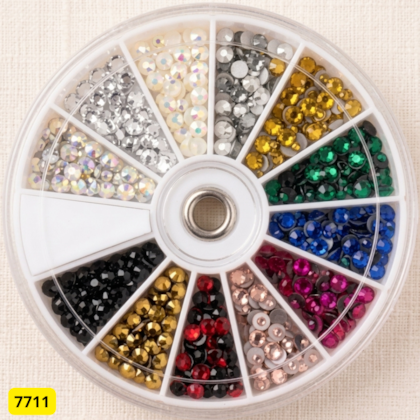 Kit de pedrarias Disco Grande Mix Strass 2, 3 e 4mm