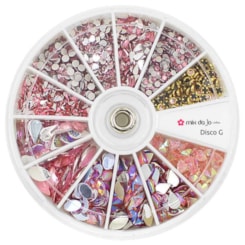 Kit de pedrarias disco grande rosa cristal Kit de pedrarias disco grande rosa cristal