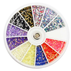 Kit de pedrarias disco grande strass furta cor