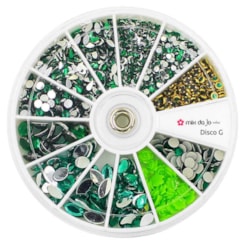 Kit de pedrarias disco grande verde Kit de pedrarias disco grande verde