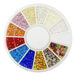 Kit de pedrarias Disco meia perola 2mm Kit de pedrarias Disco meia perola 2mm