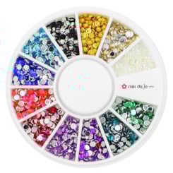 Kit de pedrarias Disco Pedra da lua 2mm Kit de pedrarias Disco Pedra da lua 2mm
