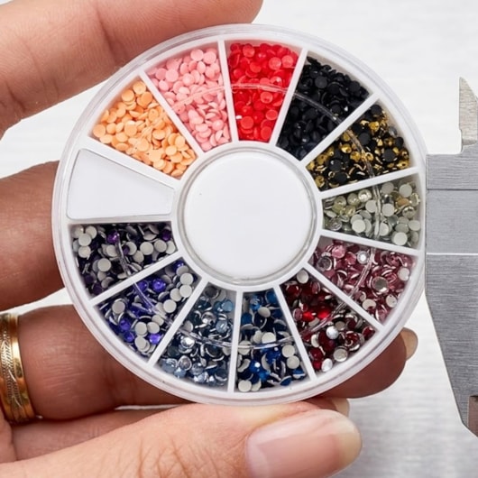 Kit de pedrarias Disco Strass 2mm para unhas