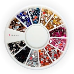 Kit de pedrarias disco Strass coração 2 e 2,5mm Kit de pedrarias disco Strass coração 2 e 2,5mm