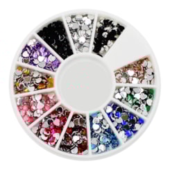 Kit de pedrarias disco Strass coração 2 e 2,5mm Kit de pedrarias disco Strass coração 2 e 2,5mm