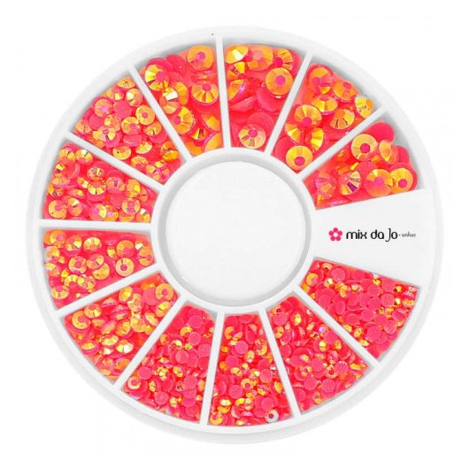 Kit de pedrarias Disco Strass Jelly Pink AB 2, 3 e 4mm - Imagem principal - 1d28190f-b2e1-4010-bfe8-7e72dc2fd0f7