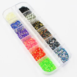 Kit de pedrarias Strass 2mm 12 cores