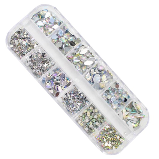 Kit de pedrarias swarovski margarida micro pedrarias furta cor para unhas