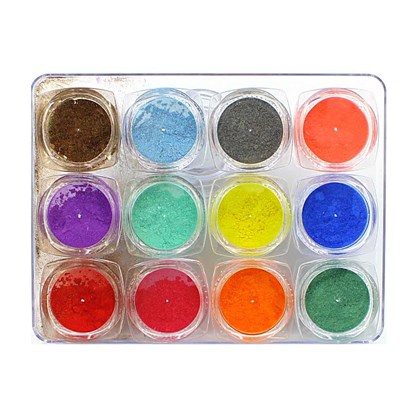 Kit De Pigmento Perolado De Glitter Para Decoração Das Unhas