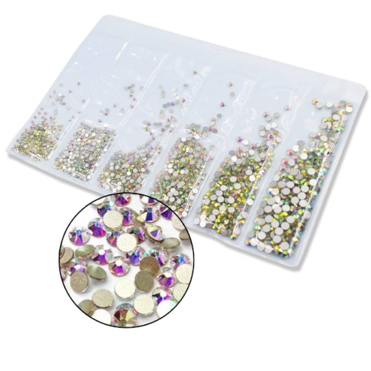 Kit de Strass Cristais Swarovski 1.440 Peças Joia para Unhas para unhas