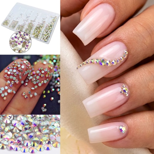 Kit de Strass Swarovski Furta Cor 1.440 peças para unhas