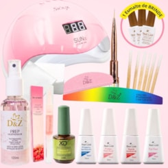 Kit Esmaltação em Gel Completo Real Love com Cabine 48W + Esmalte Brinde