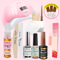 Kit Esmaltação em Gel e Preparação Brilia Nails com Cabine 48W Bivolt + 1 Esmalte e Prep Brinde Kit Esmaltação em Gel e Preparação Brilia Nails com Cabine 48W Bivolt + 1 Esmalte e Prep Brinde