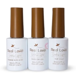 Kit Esmaltação em gel Real Love 3 Itens Kit Esmaltação em gel Real Love 3 Itens