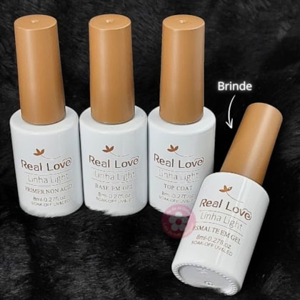 Kit Esmaltação em gel Real Love + Esmalte