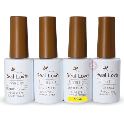 Kit Esmaltação em gel Real Love + Esmalte