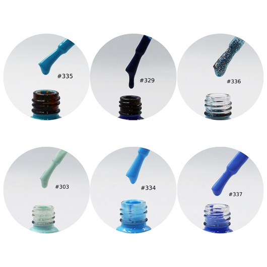 Kit esmalte em gel Coleção Tons De Azul D&Z 7,5ml 6un - Imagem principal - 7d04534f-f954-4ec0-b474-12e6ae22c4c9