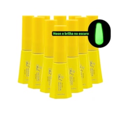 Kit Esmalte em gel Neon Fosforescente UV LED D&Z 12un Kit Esmalte em gel Neon Fosforescente UV LED D&Z 12un