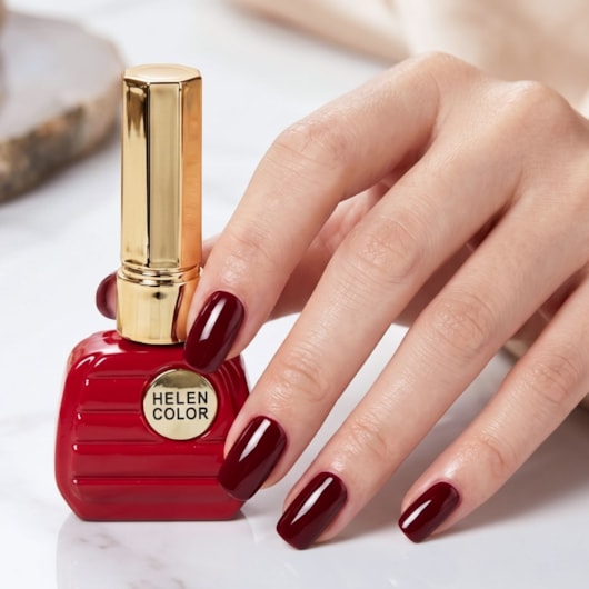 Kit esmalte em gel Rebu e Maça do Amor Helen Color para unhas