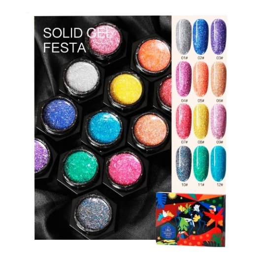 Kit esmalte em gel refletivo Festa D&Z 12 Cores - Imagem principal - abd76f23-2677-46a6-8a31-a2560b3f9847