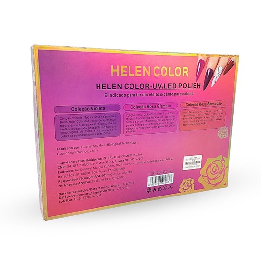 Kit esmalte em gel Rosa ao Vermelho Helen Color - Imagem principal - 4790b063-5874-44ee-91dd-fcfd4e87838a