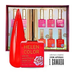 Kit esmalte em gel Rosa ao Vermelho Helen Color