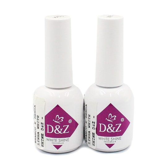 Kit esmalte Francesinha Branco e Renda White Shine D&Z para unhas