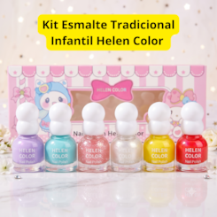 Kit Esmalte Tradicional Infantil Helen Color - 6 Cores (6ml)