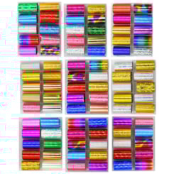 Kit Foil Para Unhas Decoradas Com 10 Rolos - Cor:8519