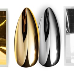 Kit Folha de espelho Ano novo 64un Unhas cromadas Kit Folha de espelho Ano novo 64un Unhas cromadas