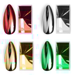 Kit Folha de espelho Natal 64un Unhas cromadas Kit Folha de espelho Natal 64un Unhas cromadas