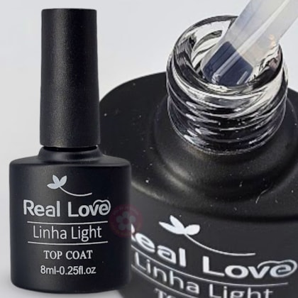 Kit Frasco cheio e Refil Top coat Real Love Extra fino