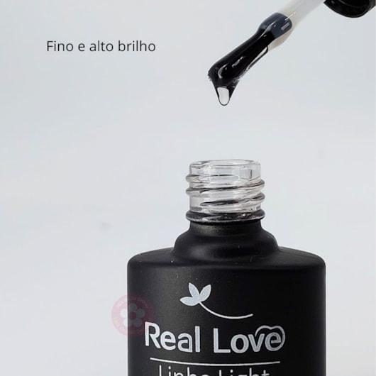 Kit Frasco cheio e Refil Top coat Real Love Extra fino para unhas