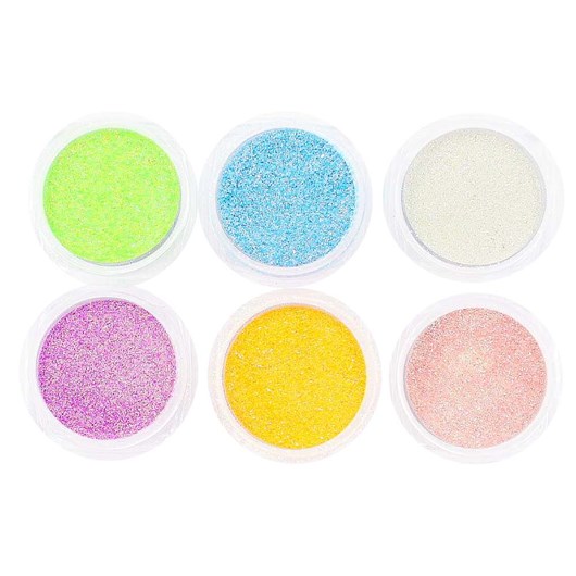 Kit Glitter Baby Color 6 Cores D&Z para unhas