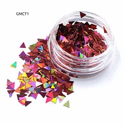 Kit Glitter Lirio 12 Cores - Cor: Triângulos GMCT1