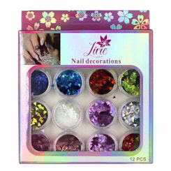 Kit Glitter Lirio 12 Cores - Cor: Triângulos GMCT1 Kit Glitter Lirio 12 Cores - Cor: Triângulos GMCT1