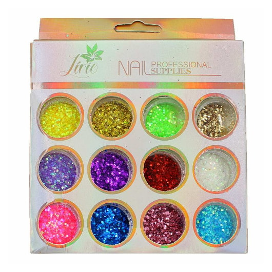 Kit Glitter Mix Médio e Fino para unhas