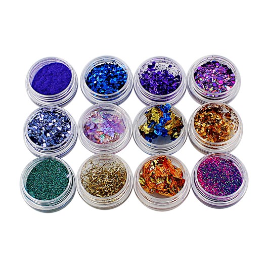 Kit Glitter Sereia Mix de Cores para unhas