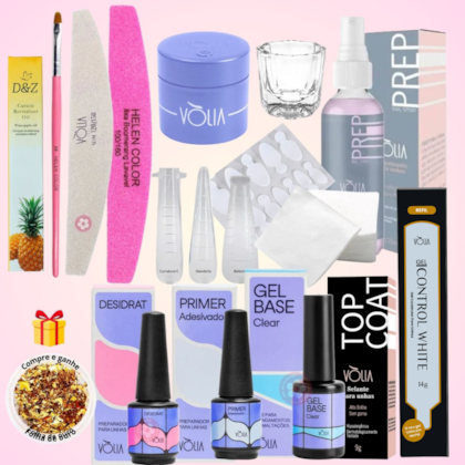 Kit Iniciante Alongamento De Unhas No Molde F1 Vòlia