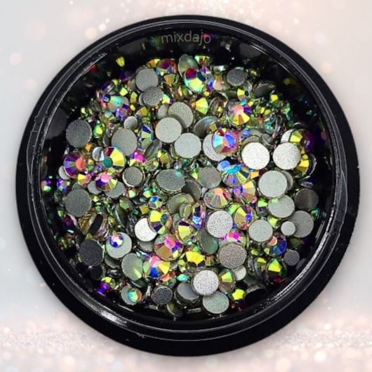 Kit Micro Strass Furta Cor 6 Tamanhos 1440 peças para unhas