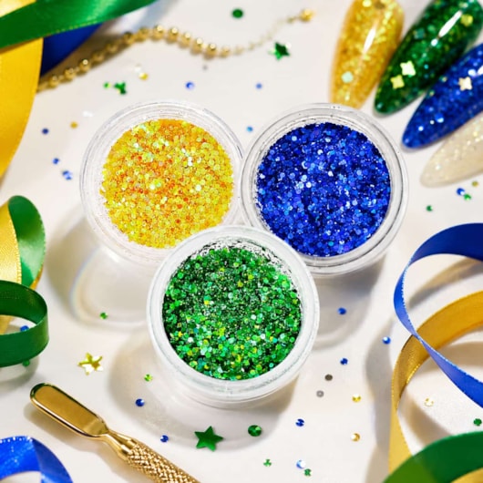 Kit Mix Glitter Copa do Mundo para unhas