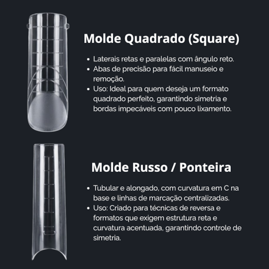 Kit Molde F1 com 4 modelos D&Z 120un para unhas