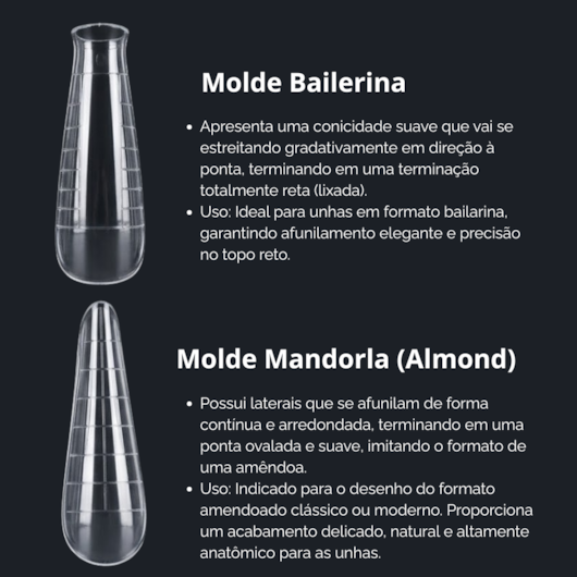 Kit Molde F1 com 4 modelos D&Z 120un para unhas