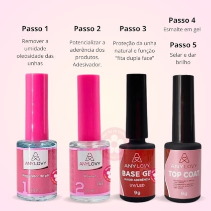 Kit para esmaltação em gel Any Love Uso pessoal ou profissional