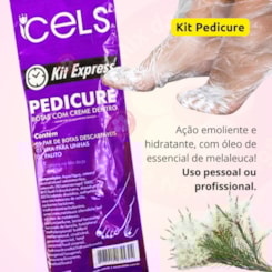 Kit Pedicure Express Cels com Luva Emoliente Lixa e Palito Kit Pedicure Express Cels com Luva Emoliente Lixa e Palito