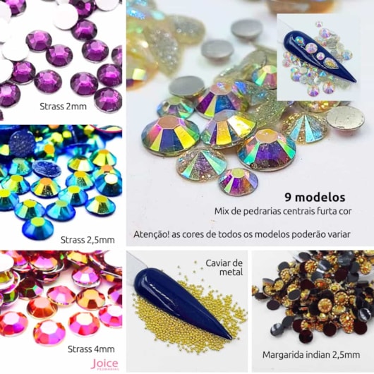 Kit pedrarias para unhas com 16.000 peças para unhas